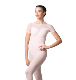 Lulli Dancewear LUB902-Léotard Josie Manches Courtes Mesh