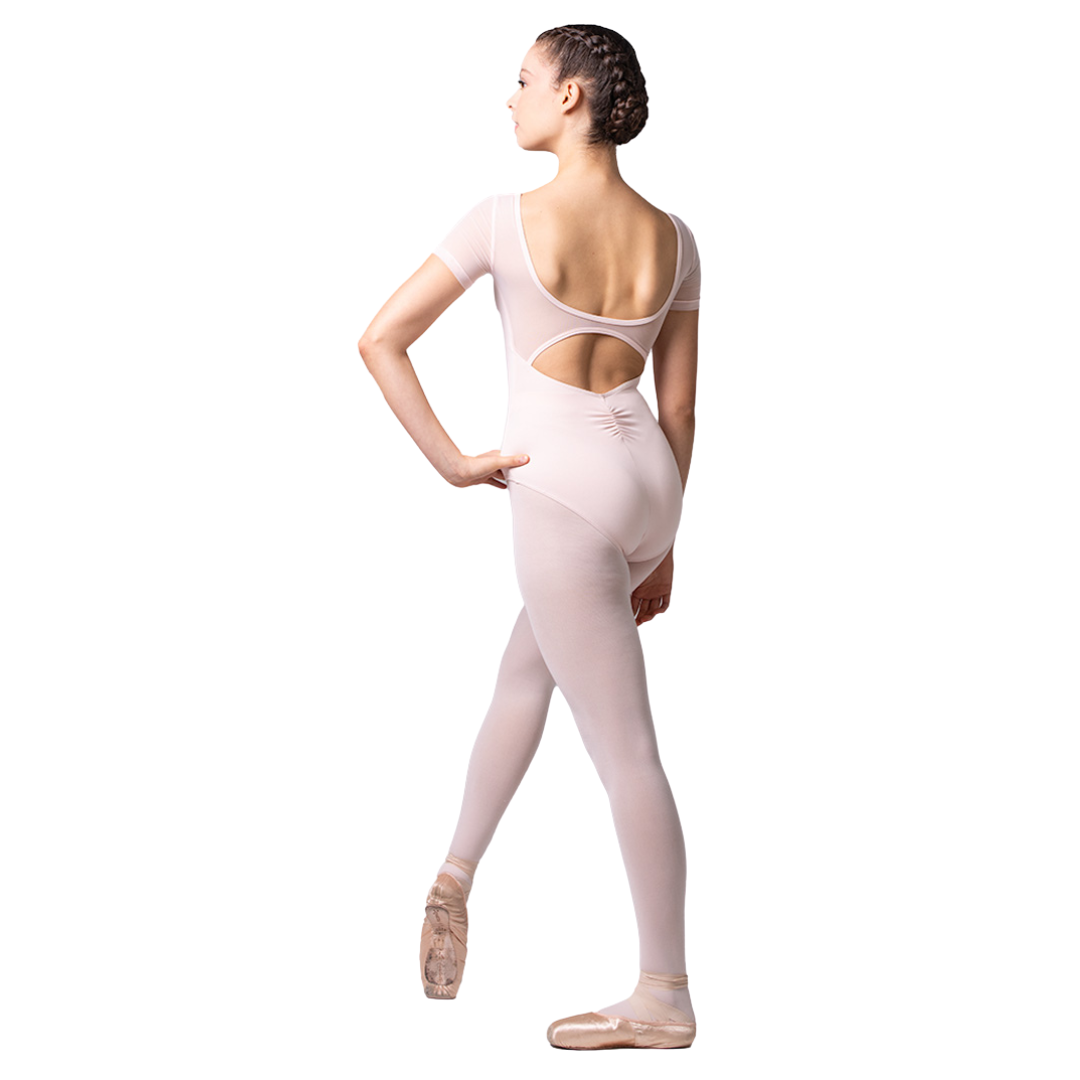 Lulli Dancewear LUB902-Léotard Josie Manches Courtes Mesh