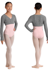 Bloch CZ3009-Yalda Long Sleeve Knitted Wrap Crop Top