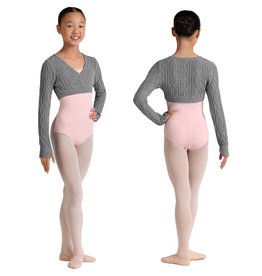 Bloch CZ3009-Yalda Long Sleeve Knitted Wrap Crop Top