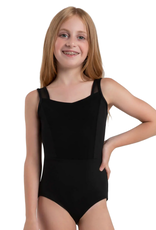 Capezio 12292C-Child Mesh Wide Strap Leotard-BLACK