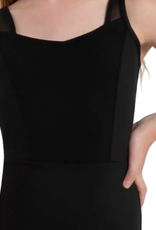 Capezio 12292C-Child Mesh Wide Strap Leotard-BLACK