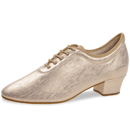 Diamant 199-034-670-Soulier de Danse 1.5"Semelle Suede Microfibre Beige Imprimé Doré