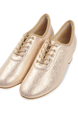 Diamant 199-034-670-Soulier de Danse 1.5"Semelle Suede Microfibre Beige Imprimé Doré