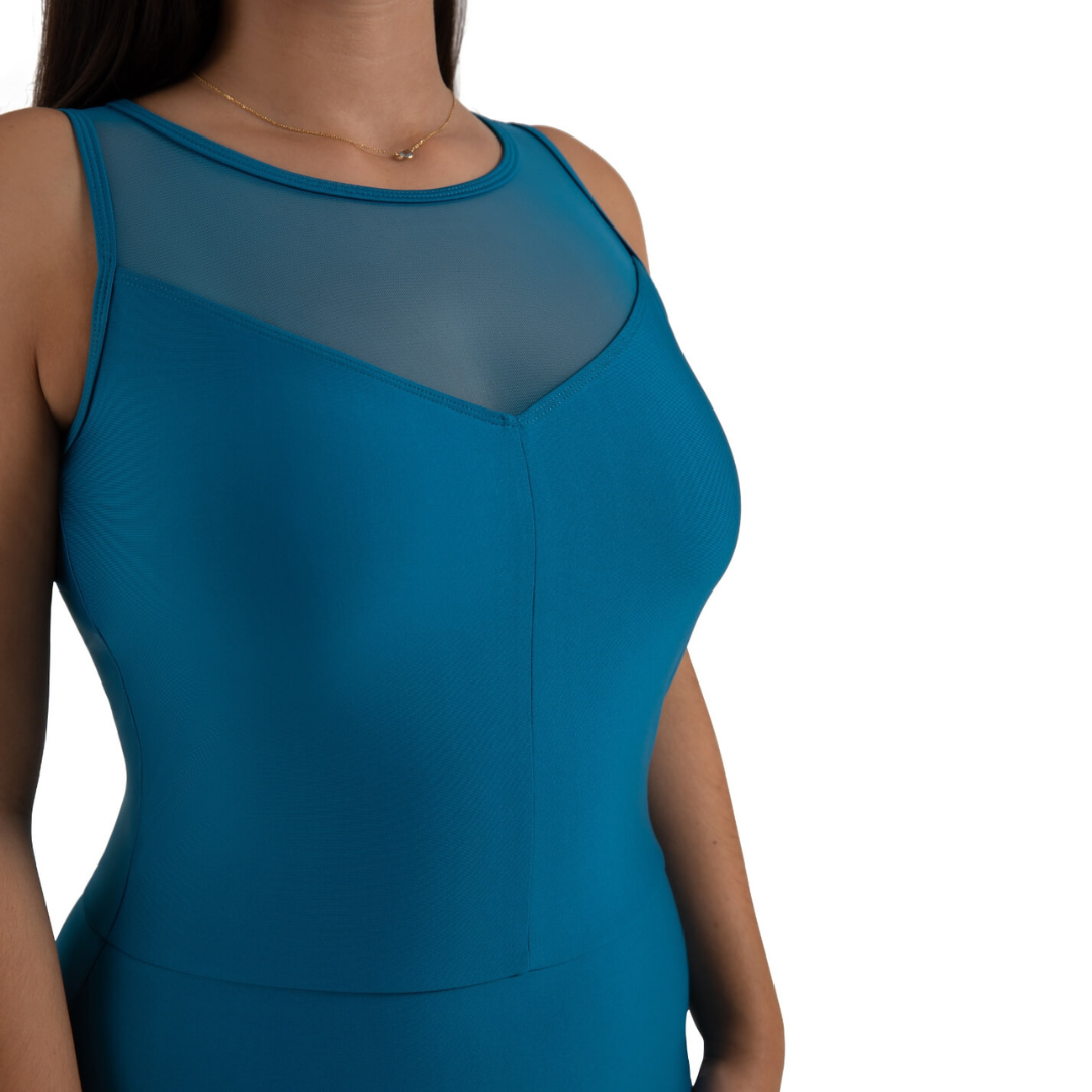 Capezio 12269W-Leotard Yarrow Mesh Devant et au Dos