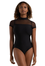 Capezio 12271W-Mock Neck Short Sleeve Leotard