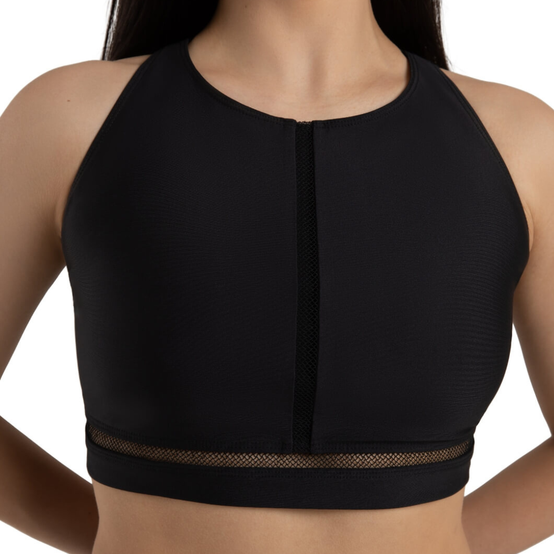 Capezio 12272W-High Neck Bra Top-BLACK