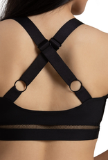 Capezio 12272W-Bra Top Col Haut-NOIR