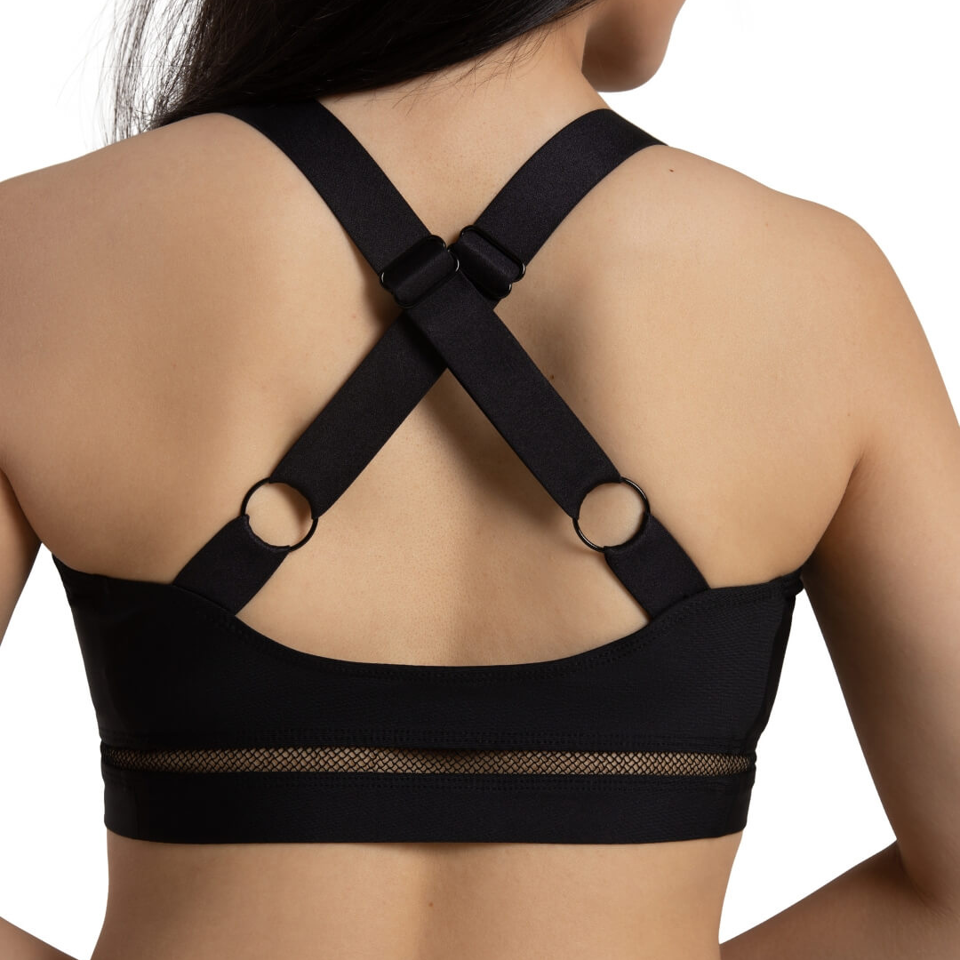 Capezio 12272W-High Neck Bra Top-BLACK