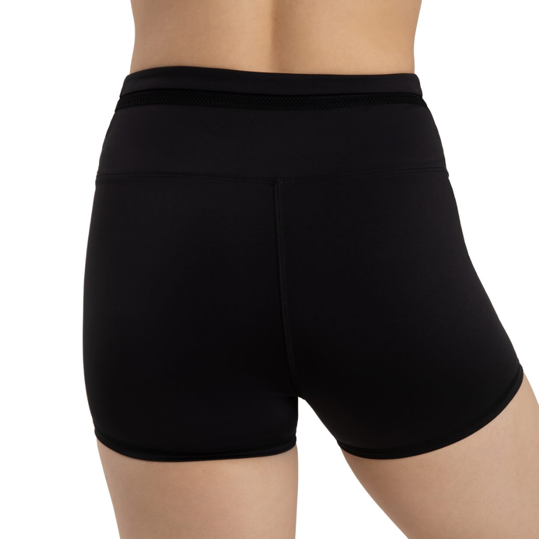 Capezio 12273W- V Waistband High-Rise Shorts-BLACK