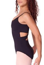 Capezio EL101W-Élégant Camisole Leotard avec Dos Torsadé - NOIR