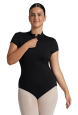 Capezio EL107W-Elegance Short Sleeve Princess Leotard-BLACK