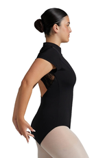 Capezio EL107W-Elegance Short Sleeve Princess Leotard-BLACK
