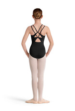 Mirella M70004C-Double Strap Cami Leotard-BLACK