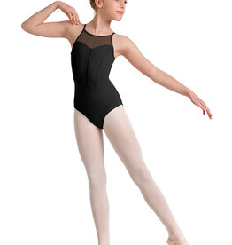 Mirella M40002C-Sweet Heart Halter Neck Leotard-BLACK