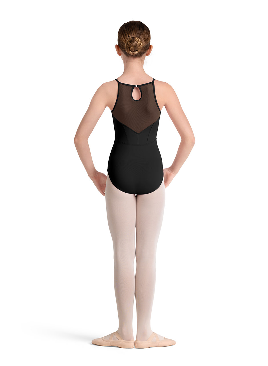 Mirella M40002C-Sweet Heart Halter Neck Leotard-BLACK