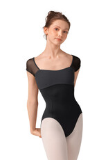 Mirella M20001LM-Open Back Cap Sleeve Leotard