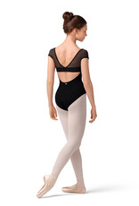 Mirella M20001LM-Open Back Cap Sleeve Leotard