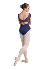 Mirella M20001LM-Open Back Cap Sleeve Leotard