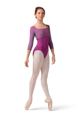 Mirella M60001LM-Low Back 3/4 Sleeve Leotard