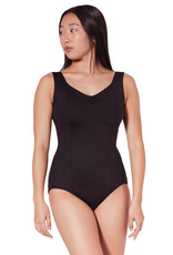 Capezio SE1015W-Leotard Sans Manches Coutures princesse