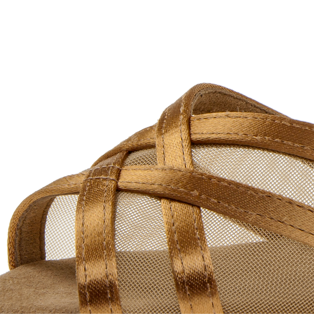 Diamant 035-077-087-Soulier de Danse 2" Semelle Suede Satin-TAN