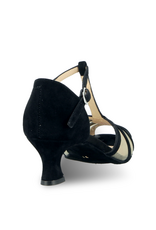 Merlet KARMINA-1404-001-Soulier de Danse 2'' Semelle Suede Cuir Velours-NOIR