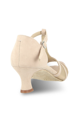 Merlet KARMINA-1404-106-Ballroom Shoes 2'' Suede Sole Velvet Leather-BEIGE