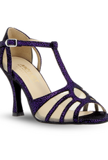 Merlet MYRIAM-1970-734-Ballroom Shoe 3" Suede Sole  Goblins Leather-VIOLET