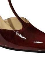Merlet NINA-1972-232-Soulier de Danse 2.5"Semelle Suede Cuir Verni Montréal-ROUGE