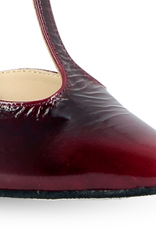 Merlet LARA-1972-232-Soulier de Danse 3"Semelle Suede Cuir Verni Montréal-ROUGE