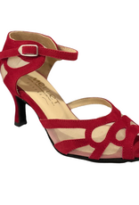 Merlet SAMUEL-1404-227-Ballroom Shoes 2.5" Suede Sole Velvet Leather-FLAMENCO