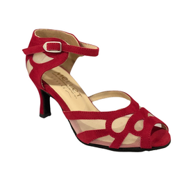 Merlet SAMUEL-1404-227-Soulier de Danse 2.5" Semelle Suede Chèvre Velours-FLAMENCO