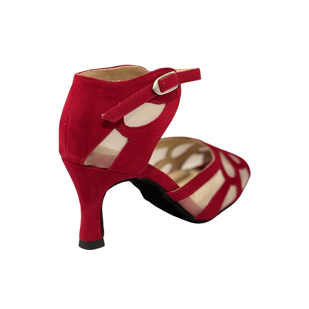 Merlet SAMUEL-1404-227-Soulier de Danse 2.5" Semelle Suede Chèvre Velours-FLAMENCO