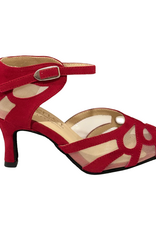 Merlet SAMUEL-1404-227-Ballroom Shoes 2.5" Suede Sole Velvet Leather-FLAMENCO