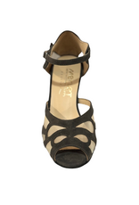 Merlet SAMUEL-1404-841-Soulier de Danse 2.5" Semelle Suede Chèvre Velours-ARDOISE