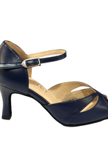 Merlet SAPHIR-1300-643-Soulier de Danse 2.5"Semelle Suede Cuir Metis-MARINE