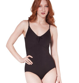 Capezio F12410W-V-Front Cami Leotard Removable Cups-BLACK