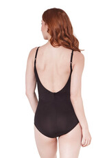 Capezio F12410W-V-Front Cami Leotard Removable Cups-BLACK