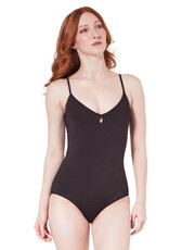 Capezio F12411W-Camisole Leotard Asymmetrical Back Cutouts-BLACK
