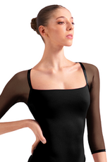 Bloch L60003-Leotard Col Licou Manches 3/4