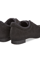 Diamant 199-205-550-Soulier de Danse Semelle Suede 1/2" Suede Noir Reflets Argentée