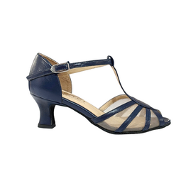 Merlet KARMINA-1300-643-Soulier de Danse Semelle Suede Cuir Metis-MARINE