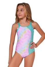 Capezio F12441C-Leotard De Gym Enfant Vague