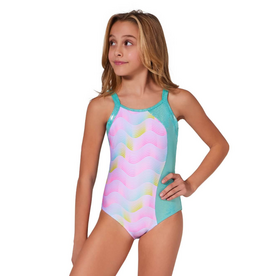Capezio F12441C-Leotard De Gym Enfant Vague