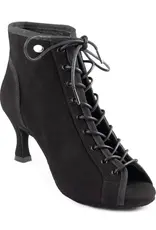 Portdance PD815-Ballroom Shoes 2.2'' Suede Sole Black Nubuck