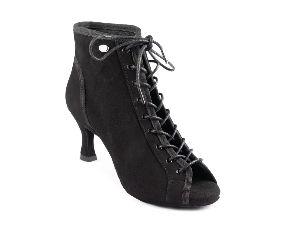 Portdance PD815-Ballroom Shoes 2.2'' Suede Sole Black Nubuck