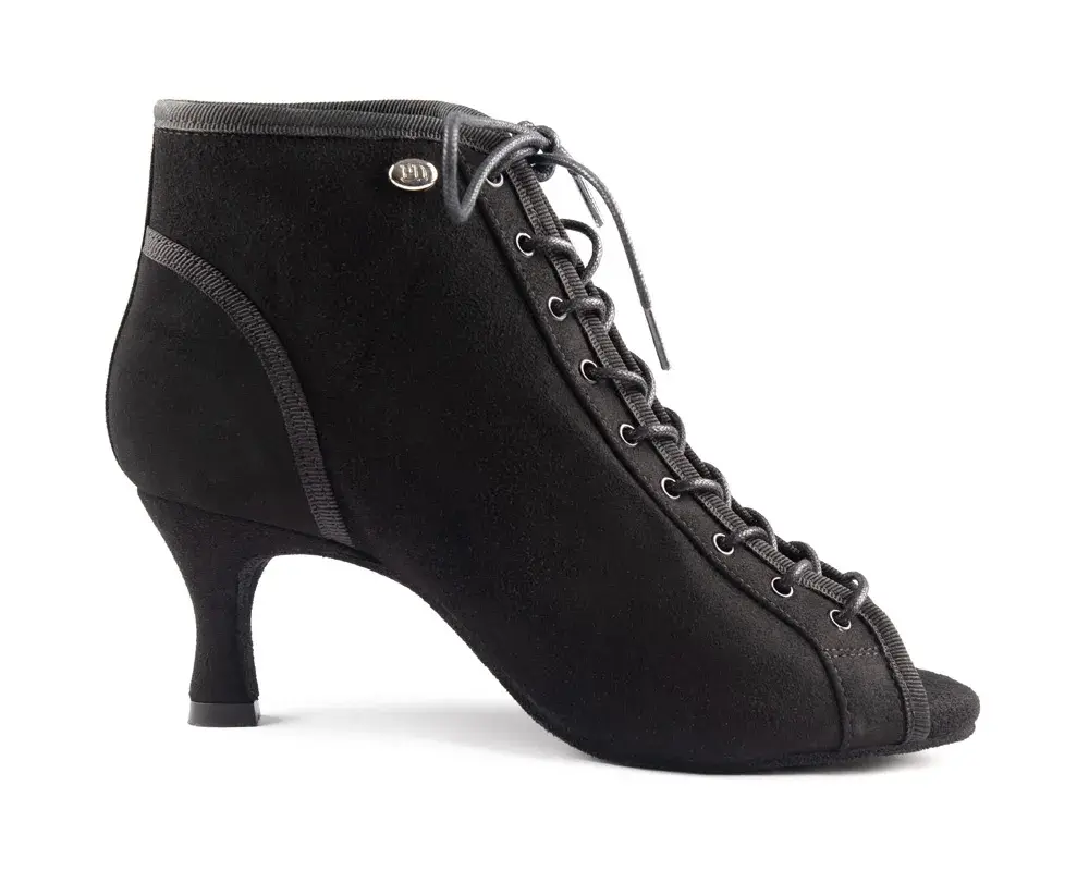 Portdance PD815-Ballroom Shoes 2.2'' Suede Sole Black Nubuck