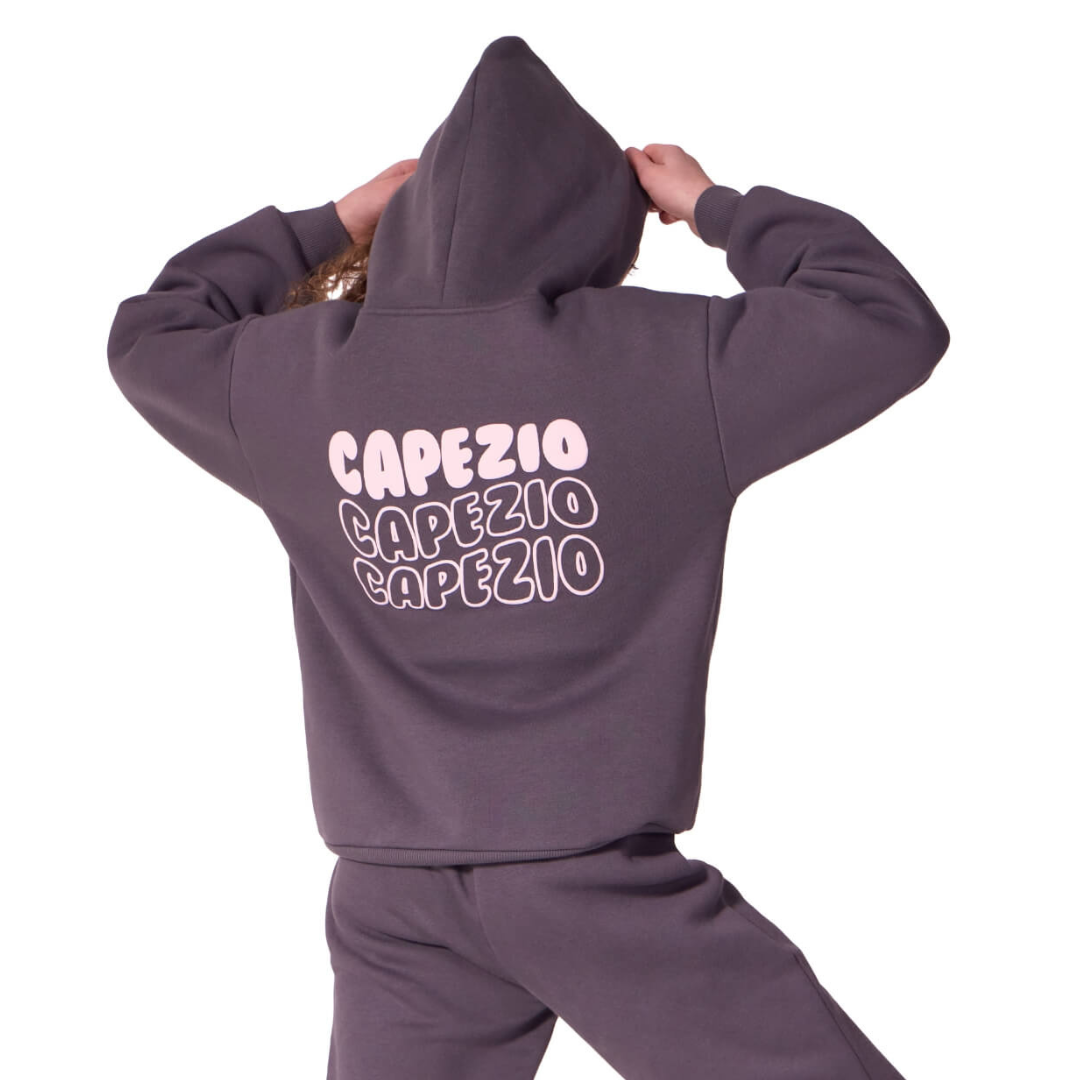 Capezio F12559C-Child Momentum Jogger Hoodie-Charcoal