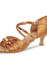 Diamant 220-505-379-Soulier DanceArt Competition Silvia 2" Semelle Suede Satin Tan Foncé